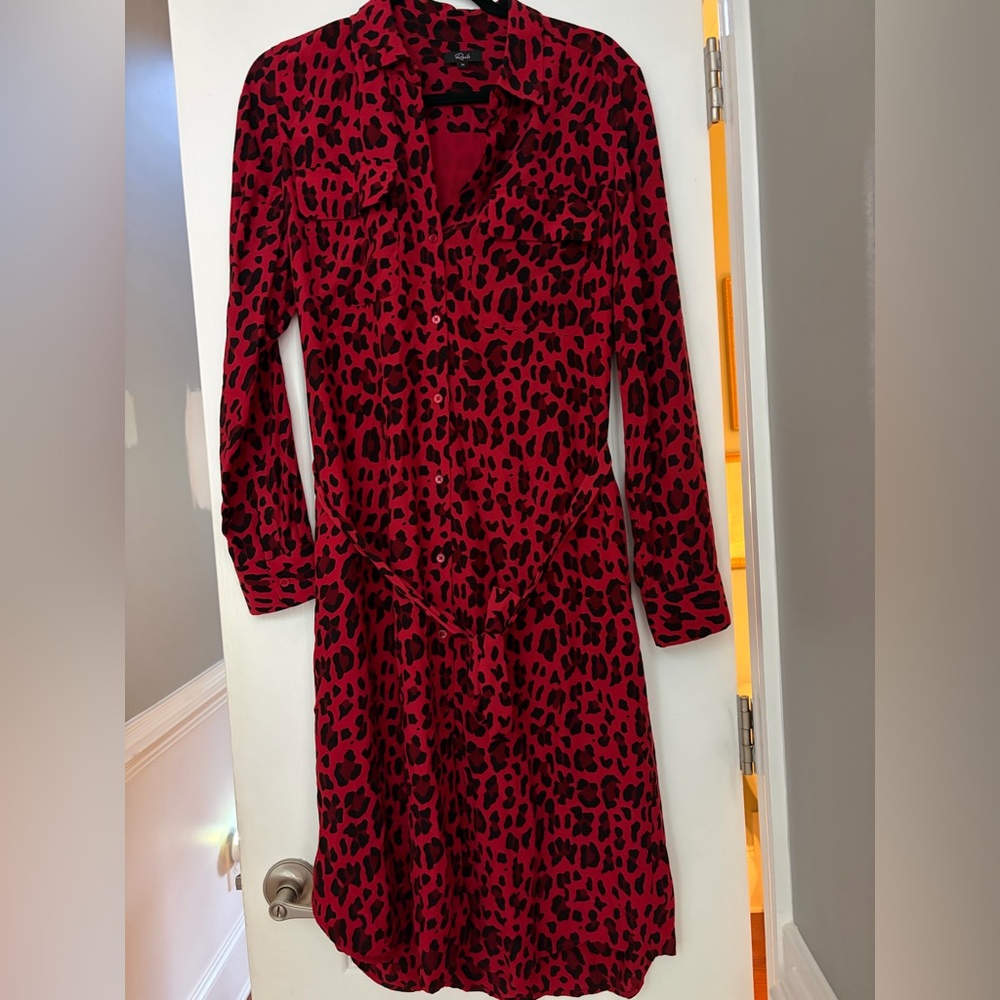 Rails Axil Leopard Print Shirt Dress